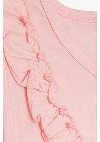 Resim Breeze Kız Çocuk Tişört Omuzu Fırfırlı Dondurma Baskılı 4-8 Yaş, Pembe-Pembe 