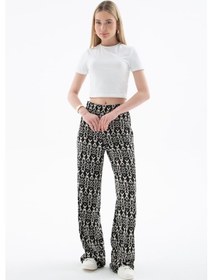 Resim Fashion Friends Bayan Pantolon 25y0179k1 Siyah Siyah 