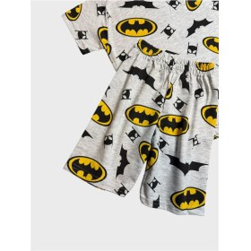 Resim Aliş Kids Erkek Çocuk Pamuklu Gri Kısa Kollu Şortlu Yazlık Pijama Takımı 