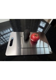 Resim 2 Adet Paslanmaz Çelik Metal Kesme Doğrama Tahtası 