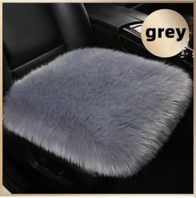Resim Novahub Suni Kürk Kaplaması Peluş Araba Koltuğu Pedi Gri 1 Adet Cushion 