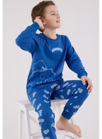 Resim Rolypoly Erkek Çocuk Mavi Pijama Takımı 5274-48640 Mavi 