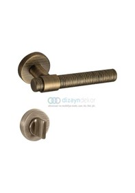 Resim Axel-v Rozetli Kapı Kolu Antik Bronz - Wc 