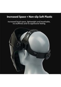 Resim Vkemall Güneş Enerjili Otomatik Değişen 9-13 Seviye Işık Filtresi Gerçek Renk Weldmaske + Fener + 20 Koruyucu Cam 