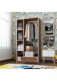 Resim Kenzlife giysi dolabı mengühan 175*90*40 cvz gardırop 1 çekmeceli 