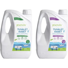 Resim Jenovin Karavan Yat Tekne Tuvalet Wc Kaset Losyonu Çam ve Lavanta 2 x 3 L + Ölçek 