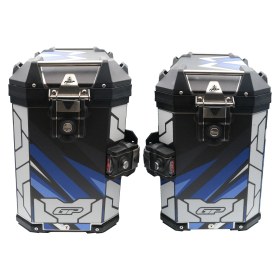 Resim Gp Kompozit Alüminyum Motosiklet Yan Çanta Seti 40 Lt x 2 Desenli Universal Uyumlu Malzeme 