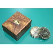 Resim Ahşap Kutulu Pirinç Pusula 16223 - 9004806777051ynt 