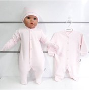 Resim by BebekOdam Sade Pembe Bereli Eldivenli Bebek Tulum 