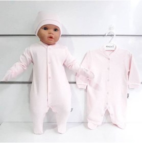 Resim by BebekOdam Sade Pembe Bereli Eldivenli Bebek Tulum 