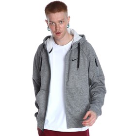 Resim Nike Therma-Fit Full-Zip Erkek Gri Antrenman Sweatshirt DQ4830-063 