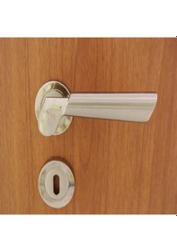 Resim Şehzade Nikel Saten Rozetli Kapı Kolu 