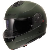 Resim Ls2 Strobe 2 Çene Açılır Motosiklet Kaskı Mat Yeşil 