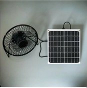Resim Sunshine022 Black 202x195+fan 7w Güneş Panelli Taşınabilir Fan Kit Acil Durum Kamp İçin Şarj Soğutma 