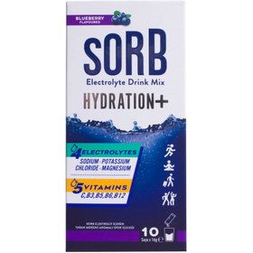 Resim SORB - Electrolyte Drink Mix - Elektrolit, Vitamin ve Mineral Yaban Mersinli 10 Saşe 