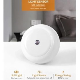 Resim Daisy Store Duvara Monte LED Gece Lambası, Alacakaranlık Sensörlü, 0.5W Duvar Fişli Gece Lambası, Koridor, Merdiven, Mutfak, Banyo Için, 6'lı Paket Yuvarlak Tasarım 