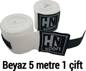 Resim HN Sport Boks Kick Boks Muay Thai Wushu Sanda Tüm Sporlar İçin El Bandajı 5 M X 2 Adet Elastik Boks Bandajı 
