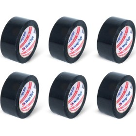Resim Aesco 45 mm x 100 mt Siyah Koli Bandı 6 Adet 