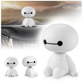 Resim Araç Ön Panel Için Kafa Sallayan Beyaz Sevimli Baymax Robotu (480320387) 