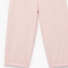Resim Koton Kız Bebek Şardonlu Beli Lastikli Basic Jogger Eşofman Altı Pembe 
