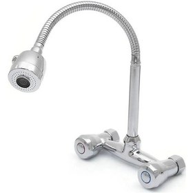 Resim Moonshop Duvardan Klasik Mutfak Eviye Bataryası Oynar Kobar Başlı 