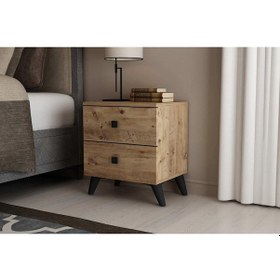 Resim Artemis 2 Çekmeceli Komodin Atlantik Çam Atlantik Çam 