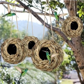 Resim 2 adet/3 adet/4 adet El Yapımı Güvercin Yuva Evi - Açık Hava Bahçesi ve Bahçe için Mükemmel, Rahat Yuva için Top Şekilli Tasarım 