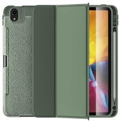 Resim TEKNETSTORE Ipad Air 5. Nesil 2022 10.9'' Inç M1 Uyumlu Deri Görünümlü Kalem Yuvalı Uyku Modlu Lüx Kılıf 
