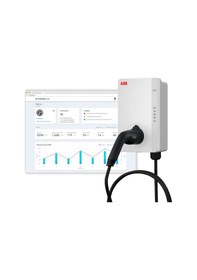 Resim Abb Terra AC 22 KW Duvar Tipi Kablolu Elektrikli Araç Şarj İstasyonu 