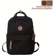 Resim Honeybeeshop Siyah Vintage Fermuarlı Büyük Kapasiteli Çok Yönlü Seyahat Sırt Çantası Siyah 