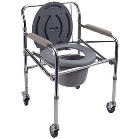 Resim Gri Tekerlekli Tuvalet Sandalyesi 