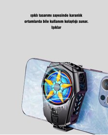 Resim Depomıx Tnabilir Şarjlı Telefon Soğutucu Sessiz Fan Motoru İle Yüksek Performans Koruma 