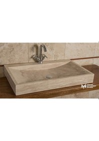 Resim Traverten Dikdörtgen Lavabo 