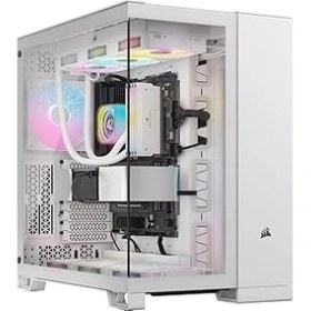 Resim CORSAIR iCUE LINK 6500X RGB Mid-Tower ATX Dual Chamber PC Case - White (CC-9011270-WW) 
