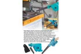 Resim Assur Profesyonel 21v Çift Akülü Kompresör 3,8 lt Hava Hacmi 60 bar Basınç 1 hp Motor Gücü 