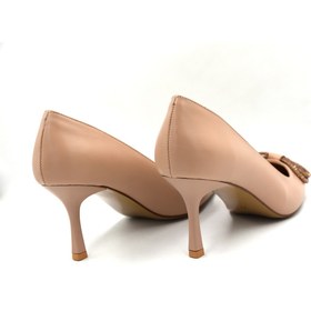 Resim Prego Taş Papyon Detaylı Topuklu Kadın Stiletto Ayakkabı NUT 