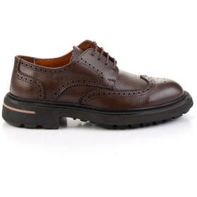 Resim Bambi Kahve Hakiki Deri Erkek Oxford Ayakkabı E01597000340 