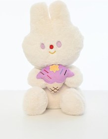 Resim Pufu Peluş Dondurmalı Tavşan 03014 Beyaz 