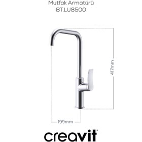 Resim Lua Mutfak Armatürü Krom 