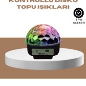 Resim teknodayım Taşınabilir Bluetooth Disko Topu Uzaktan Kumandalı Işık Efektleri 
