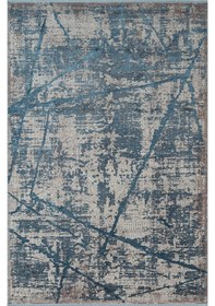 Resim Art At001m Mavi Halı Modern Desen Triko Akrilik Viskon Boyama Yüksek Sıklık Ipek Serisi-756 Mavi 