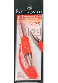 Resim Faber Castell 1425 Tükenmez Kalem 0.7 MM Iğne Uçlu Kırmızı 10'lu 