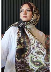 Resim Afvente Damla Motif Desen Çikolata Soft Pamuk Şal Çok Renkli 