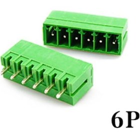 Resim Geçmeli Klemens 6 Pin 3.81mm Erkek 180 Derece 