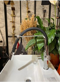 Resim İsaoğlu Yapı Spiralli Mutfak Bataryası Uzayan Sistem Evye Musluğu Gümüş Renk Gümüş 