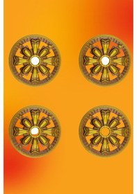 Resim Kahve Saray Tavan Motif 25*25 cm 4 Adet 