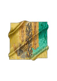 Resim Aker Tivil İpek Eşarp 8579713 - 913 Sarı Leopar Desen sarı 