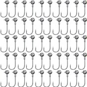 Resim 50'li Paket Yuvarlak Başlı Jig Kancalar ve Balıkçılık Seti için Predator Balığına Özel Lastik Balıklar İçin Jig Kanca 