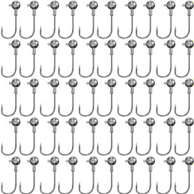 Resim 50'li Paket Yuvarlak Başlı Jig Kancalar ve Balıkçılık Seti için Predator Balığına Özel Lastik Balıklar İçin Jig Kanca 