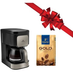 Resim Karaca Just Coffe Aroma 2'si 1 Arada Bej Filtre Kahve ve Çay Demleme Makinesi 